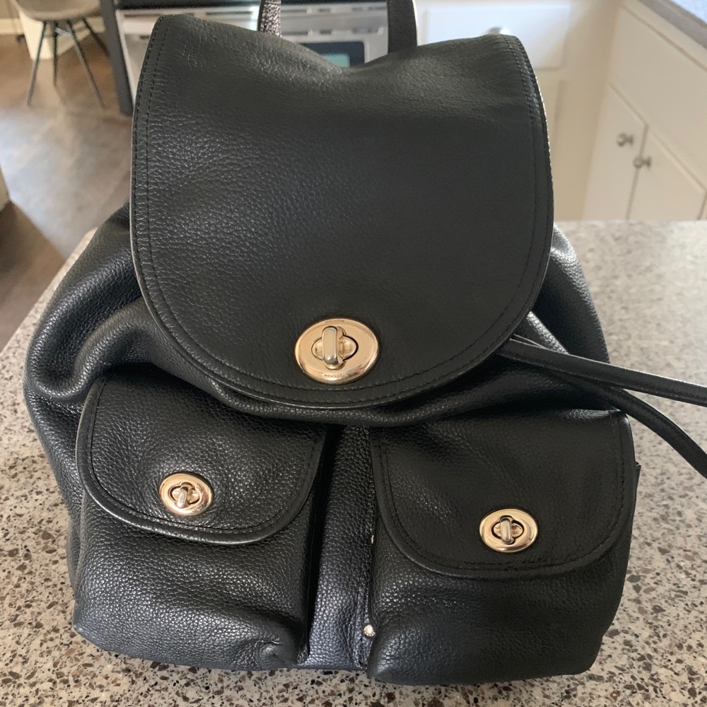 Coach leather backpack